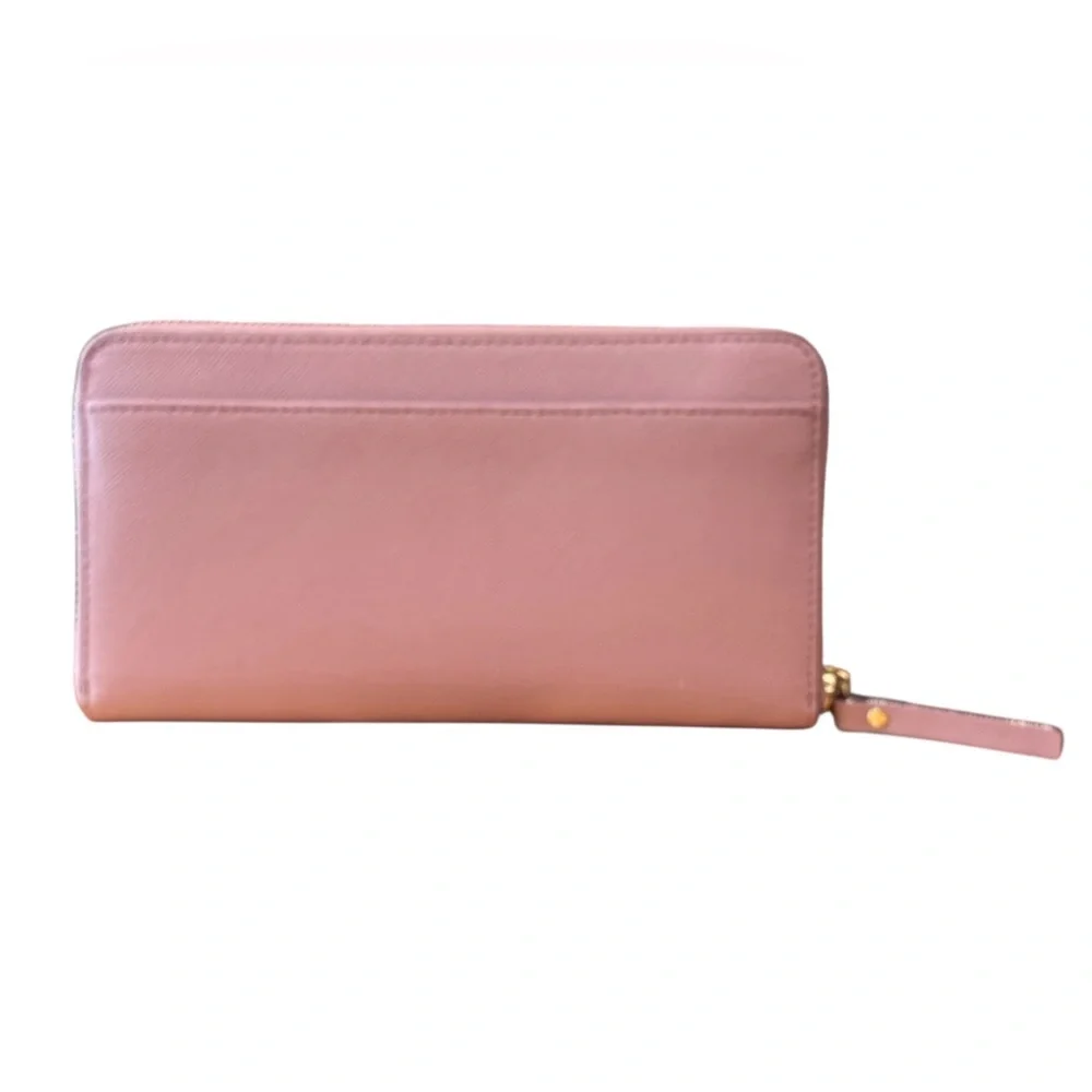 Kate Spade Newbury Lane Neda Zip Around Wallet Clutch Rose Pink Gold Wallet